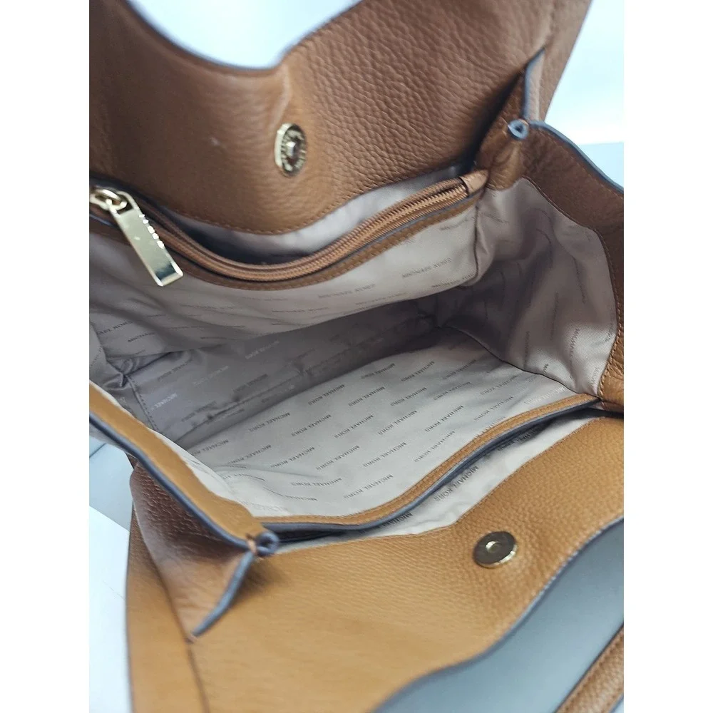Michael‎ Kors Women's Genuine Leather Tan Gold Chain Hobo Bag W/ Garment Bag